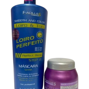 Escova Progressiva Loiro+máscara Bluberry