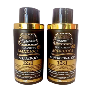 Kit Mandioca Shampoo e Condicionador 12x1 Nutrientes 500 ml